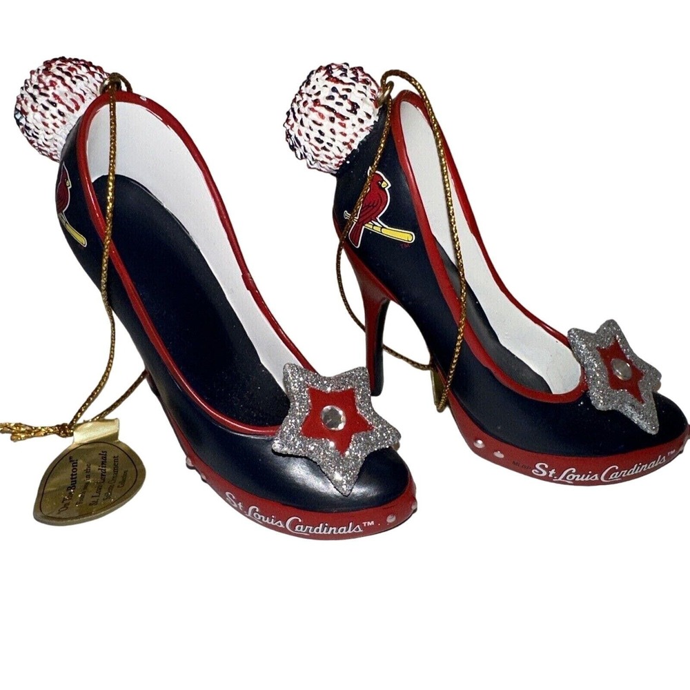 Bradford Exchange St. Louis Cardinals Shoe Ornament High Heel Baseball Pom Pom